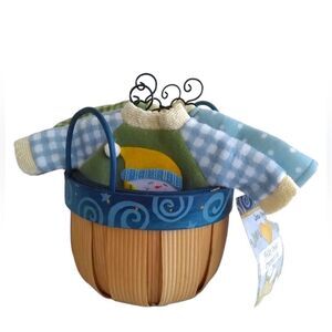 Teresa Kogut Holiday Basket Ornament Set Peace Love Faith Believe 🩷🌟🩷